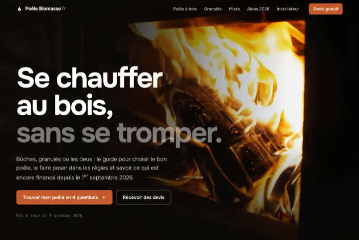 Site Poêle biomasse